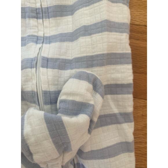 Aden by Aden + Anais Cotton Blue Stripe Baby Boy Onesie Footie Sleeper 0-3 Mnths - Picture 5 of 5